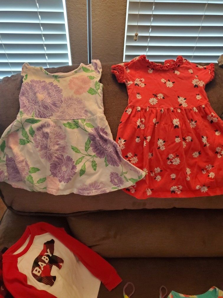 50 PIECES GIRL'S 18 MONTH - 2T CLOTHES