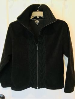 Comfy black fleece jacket size Large