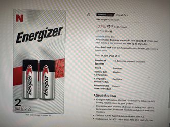 Energizer N Cell Batteries 