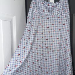 Cherry Blue Gingham Dress size M