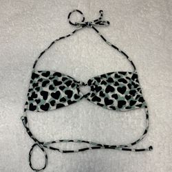Victoria’s Secrete Blue Heart Allover Print Bikini Top