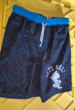Boys sonic swim trunks size 10/12