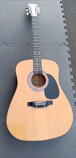 Elton John Autographed Burswood Acoustic Guitar