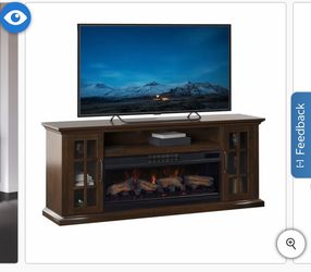 Fireplace/fan TV stand console entertainment gaming stand Costco GREAT condition