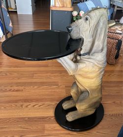 1998 Bombay Company Sir Hawthorne Hound Dog Butler Server Waiter Table See Descr