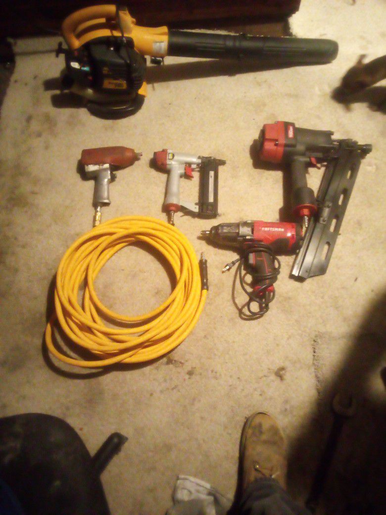 2 Nail Guns The Big Ones New 2 Impact Wrenches One Is Air The Other Is Electric