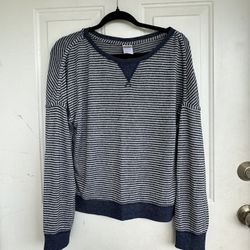 Stars Above Women's Striped Perfectly Cozy Lounge Oversized Sweatshirt size XS