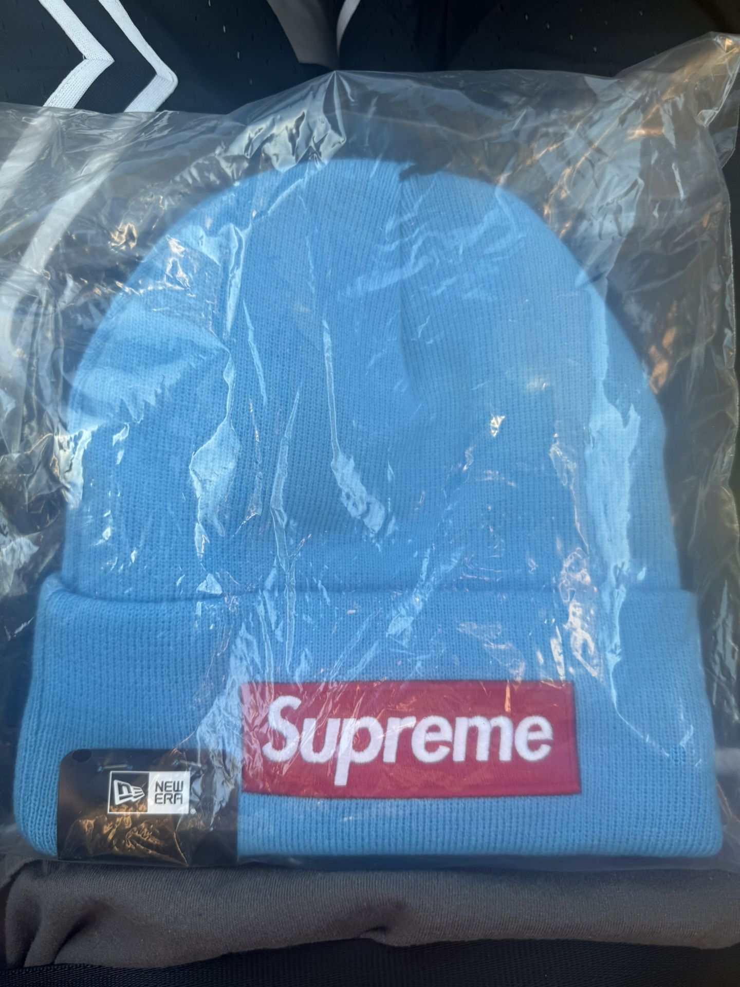 Supreme Box Logo Beanie Cyan