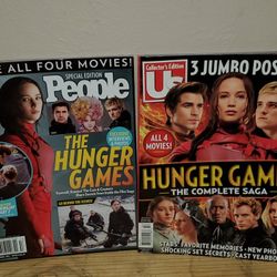 The Hunger Games Magazine Collection! 2 Awesome Magazines With Posters! Excellent Condition!
