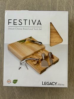 Legacy by Picnic Time Festiva Deluxe Cheese Board Set