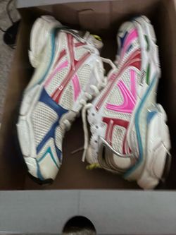 White Multicolor Chunky Running Sneakers