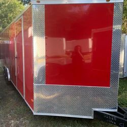 ENCLOSED VNOSE TRAILERS ALL SIZES AND COLORS 20FT 24FT 28FT 32FT IN STOCK FREE DELIVERY