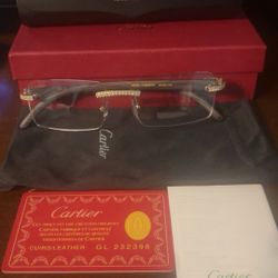 Brand New Iced-Out Cartier Rimless Glasses – Diamond Detail 