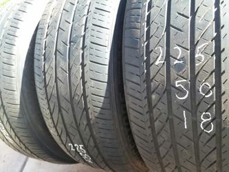 225 50 18 three good car tires $20 each