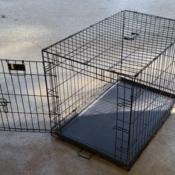 Medium Black Metal Dog Crate 