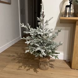 Pre-Lit LED Glittered Balsam Fir Mini Artificial Tree