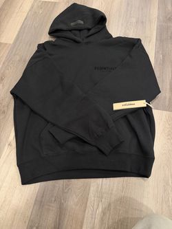 Fear of God Essentials Black Pullover Hoodie