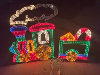 Large LED Christmas Train Light Display