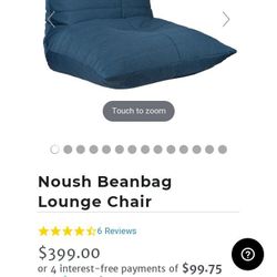 Blue Bean Bag Lounge Chair
