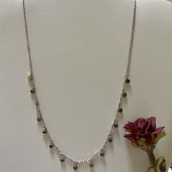 Circle Drops Necklace & Bracelet    925 Slvr