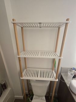 3 tier bamboo toilet shelf