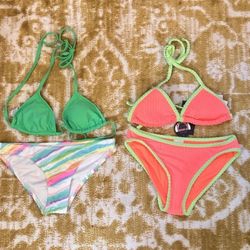 2 BNWT hot/neon 2 Piece Bikini Sets 