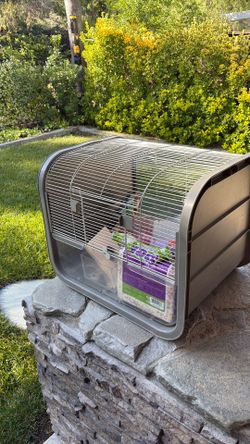 Hamster cage with accessories