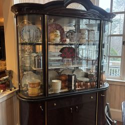 Formal Glass Display Cabinet /Hutch with lights