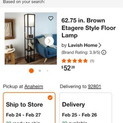 Black Lamp With Shelfs