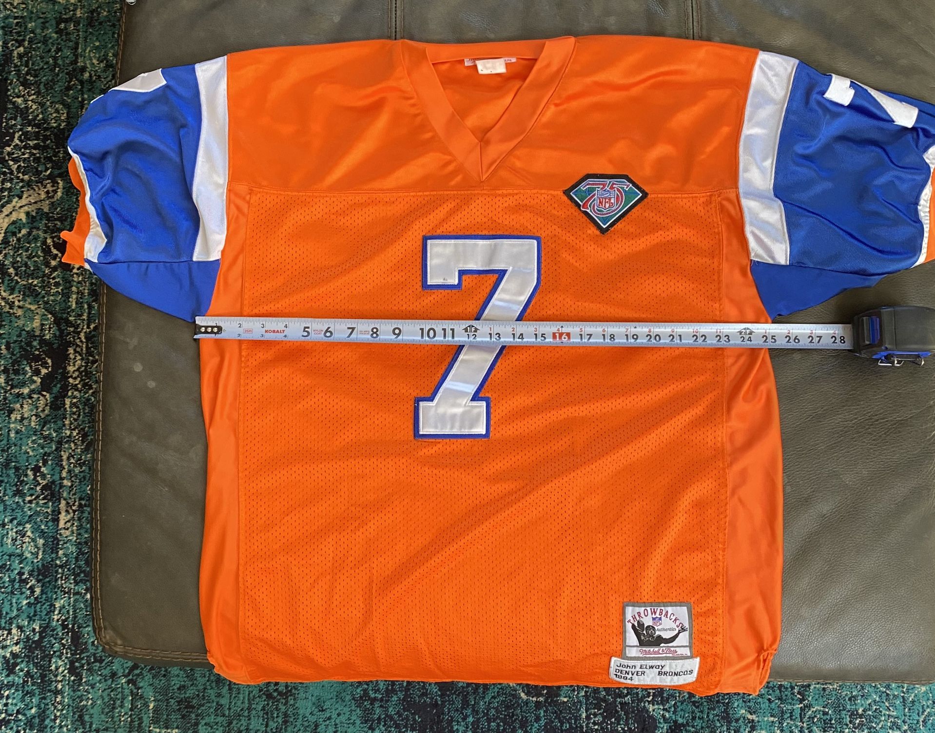 Denver Broncos John Elway Orange Mitchell & Ness Throwback Jersey