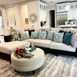 Beige Sectional Couch 