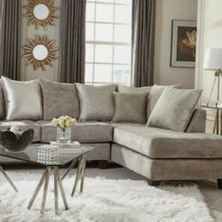 Sectional New Hollywood Silver