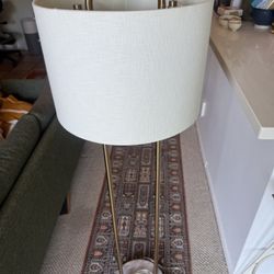 Like New - CB2 Warner Marble Base Floor Lamp