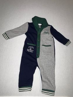 Baby boy polo coverall