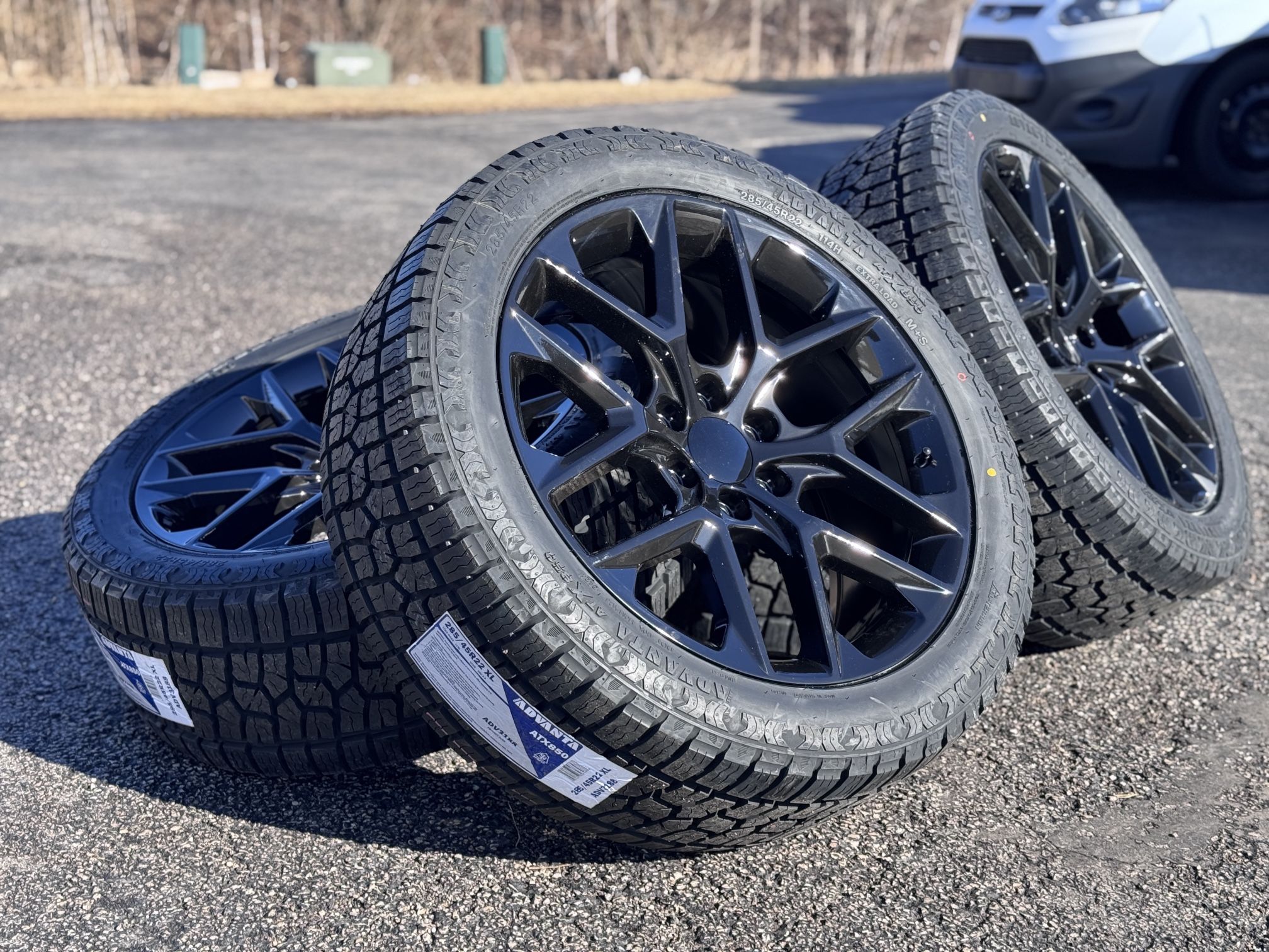 22” Black Tahoe Silverado 1500 Wheels Rims Tires Suburban GMC Sierra Yukon Denali