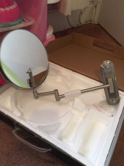 GURUN Wall Mount Magnifying Mirror Brushed Nickel Finish with 10x Magnification,8-Inch -brand new