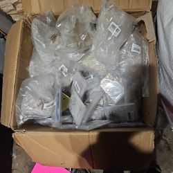 Big Box Full Of Hardware For Replacing Windows And Panels To Replacing Cabinet Pool Hole Plugs And Shelves For Heavy Duty Support Entire Box 50 Bucks 