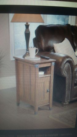 Sauder Carson forge side table black