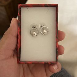 Pearl silver earrings