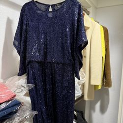 Royal blue sequin dress size 10