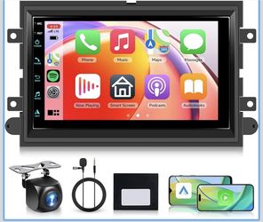 4 Core 2G+64G Android 15 Car Radio Stereo for Ford F150 F250 F-2014, 7 inch Touch Screen Car Stereo Wireless CarPlay Andriod Auto, Bluetooth,
