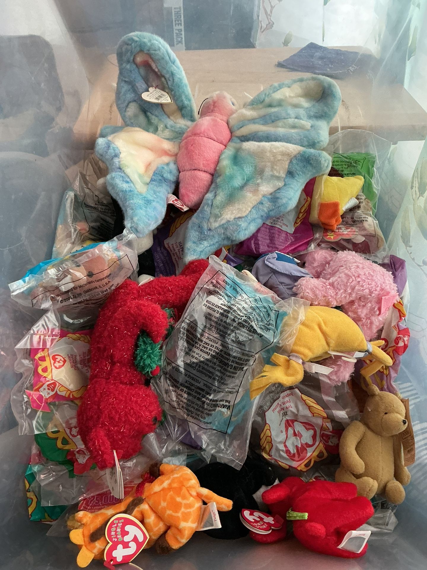 Over 140 Ty Beanie Babies, Mc Donald Toys And More New All Or Each