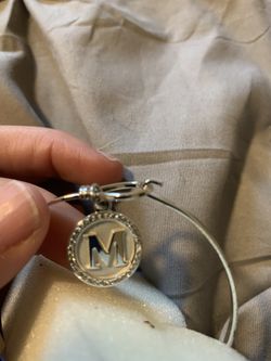 M initial bracelet