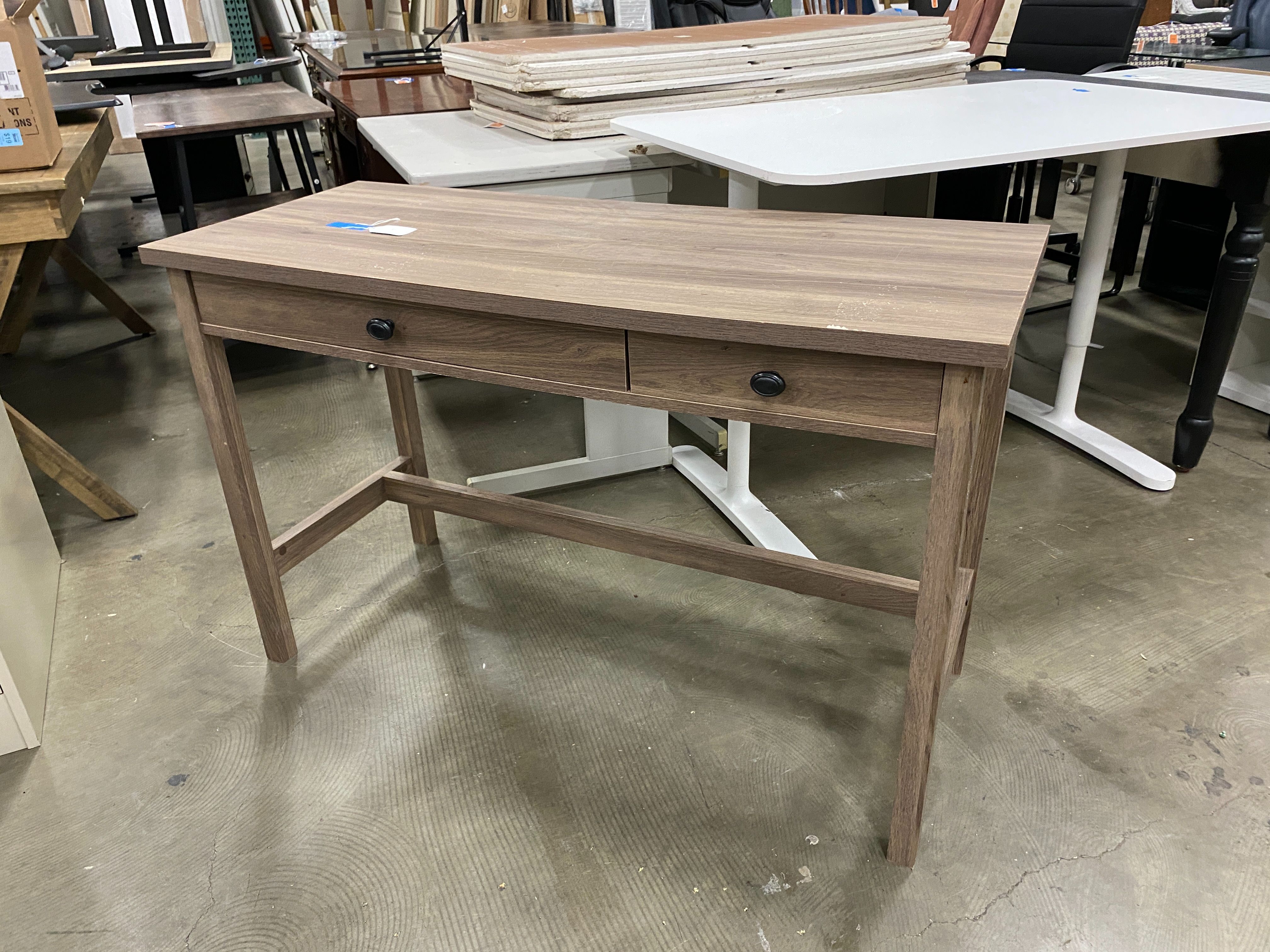 Aged Wood Look 2 Drawer Desk