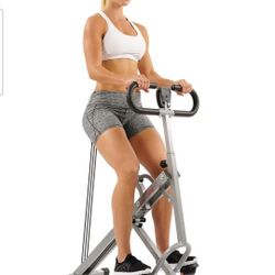 NIB Row-N-Ride Squat Assist Trainer, Foldable & Easy Setup Exercise Equipment w/Adjustable Resistance, Home Gym Training Machine for Arm, Glute & Leg 