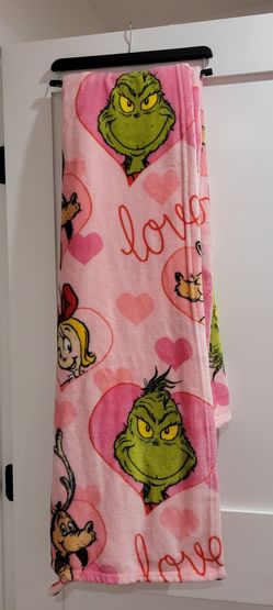 Grinch Valentines Blanket