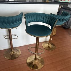 3 Velvet Stools