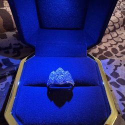 1-1/2 CT. T.W. Marquise Diamond Frame Past Present Future® Ring in 14K White Gold