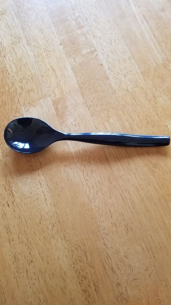 Plastic serving spoons