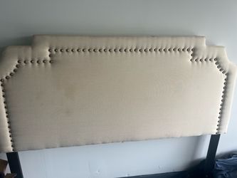 Queen bed frame with rails